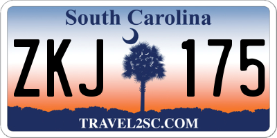 SC license plate ZKJ175