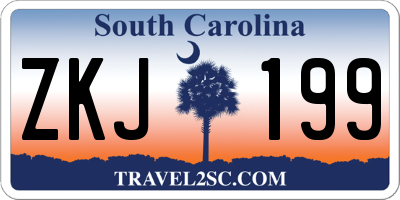 SC license plate ZKJ199