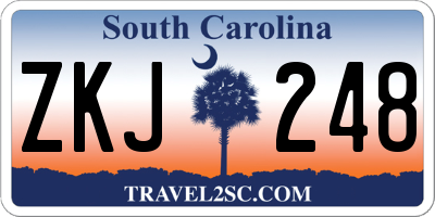 SC license plate ZKJ248