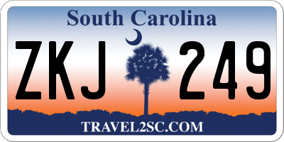 SC license plate ZKJ249