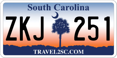 SC license plate ZKJ251