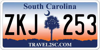 SC license plate ZKJ253
