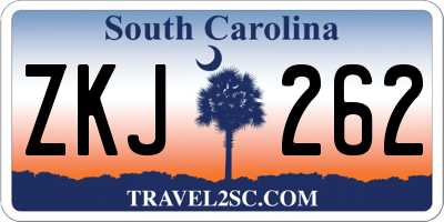 SC license plate ZKJ262