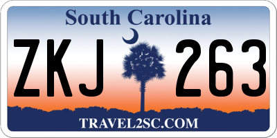 SC license plate ZKJ263