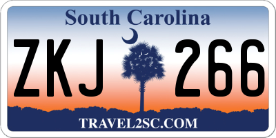 SC license plate ZKJ266