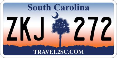 SC license plate ZKJ272