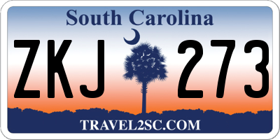 SC license plate ZKJ273
