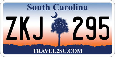 SC license plate ZKJ295