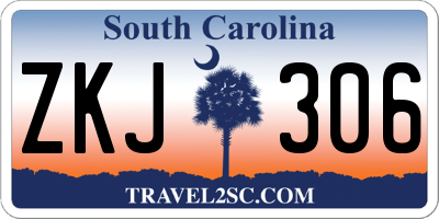 SC license plate ZKJ306