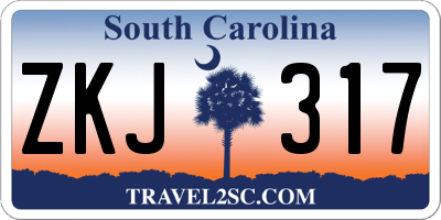 SC license plate ZKJ317