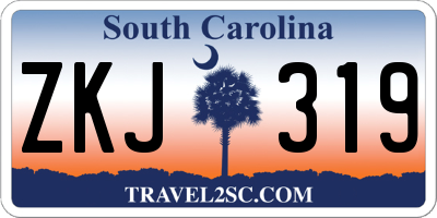 SC license plate ZKJ319