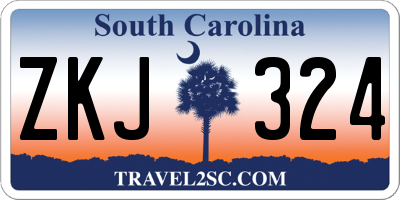 SC license plate ZKJ324