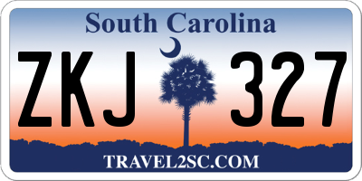 SC license plate ZKJ327