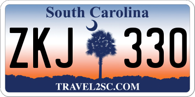 SC license plate ZKJ330