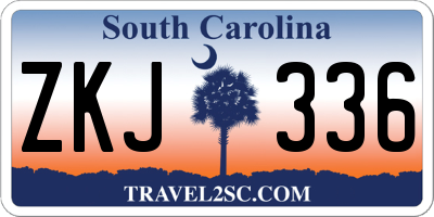 SC license plate ZKJ336