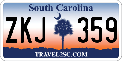 SC license plate ZKJ359