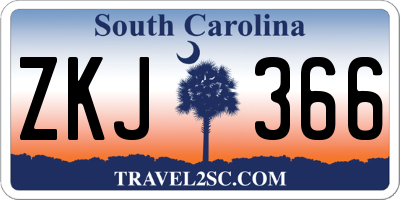 SC license plate ZKJ366