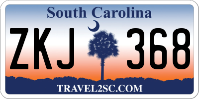 SC license plate ZKJ368
