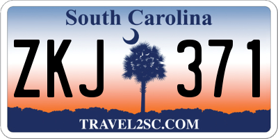 SC license plate ZKJ371