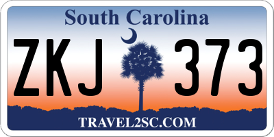 SC license plate ZKJ373