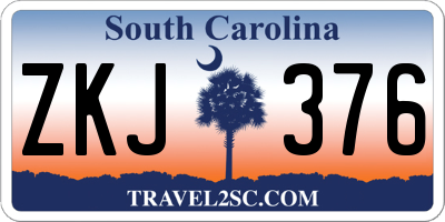 SC license plate ZKJ376
