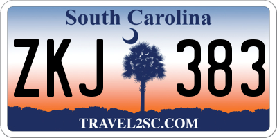 SC license plate ZKJ383