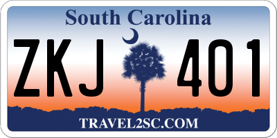 SC license plate ZKJ401