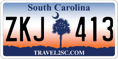 SC license plate ZKJ413