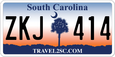 SC license plate ZKJ414