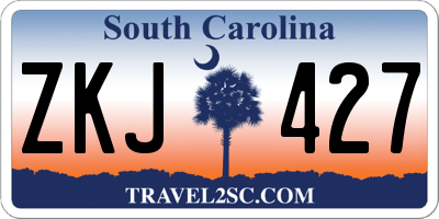 SC license plate ZKJ427