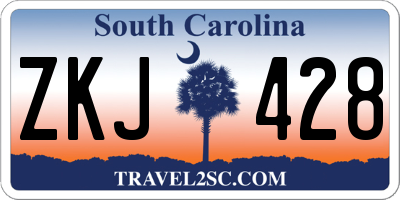 SC license plate ZKJ428