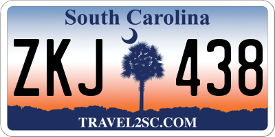 SC license plate ZKJ438