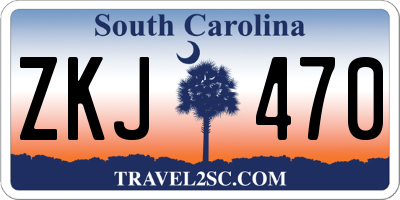 SC license plate ZKJ470