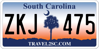 SC license plate ZKJ475