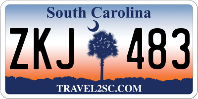 SC license plate ZKJ483