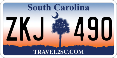 SC license plate ZKJ490