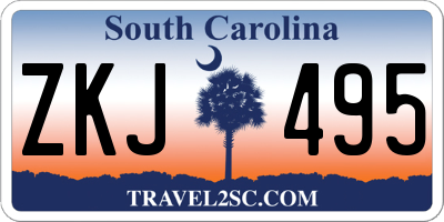 SC license plate ZKJ495