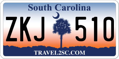 SC license plate ZKJ510
