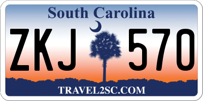 SC license plate ZKJ570