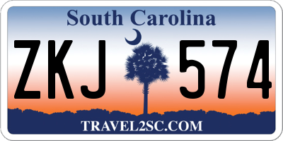 SC license plate ZKJ574