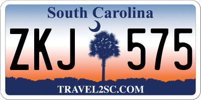 SC license plate ZKJ575