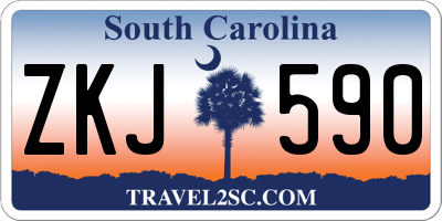 SC license plate ZKJ590
