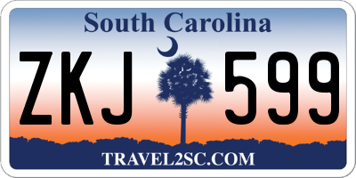 SC license plate ZKJ599