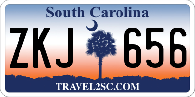 SC license plate ZKJ656