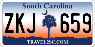 SC license plate ZKJ659