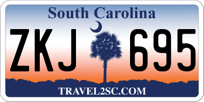 SC license plate ZKJ695