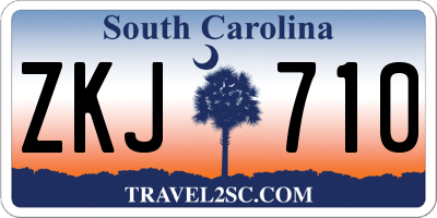 SC license plate ZKJ710