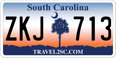 SC license plate ZKJ713