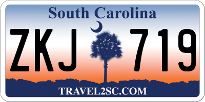 SC license plate ZKJ719
