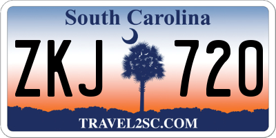 SC license plate ZKJ720
